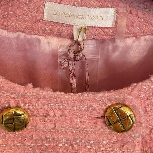 NWT LoveShackFancy Keiran Jacket, Peony, Small - Picture 5 of 14